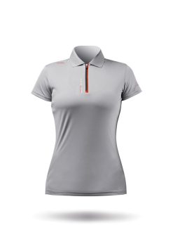 Hot Zhik Polo De Sport Uvactive Zip Pour Femme - Gris