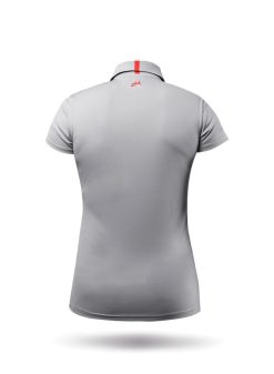 Hot Zhik Polo De Sport Uvactive Zip Pour Femme - Gris