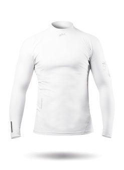 New Zhik Haut Blanc A Manches Longues En Spandex Ecologique Pour Hommes