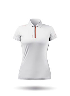 Hot Zhik Polo De Sport Uvactive Zip Pour Femme - Blanc