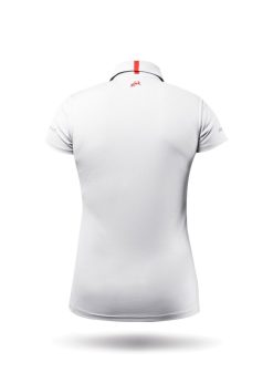 Hot Zhik Polo De Sport Uvactive Zip Pour Femme - Blanc