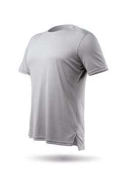 Clearance Zhik Haut A Manches Courtes Uvactive Pour Hommes - Gris