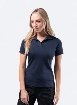 Online Zhik Polo En Coton Pima Pour Femme - Bleu Marine