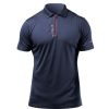 Online Zhik Polo De Sport Uvactive Zip Pour Hommes - Marine