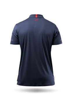 Online Zhik Polo De Sport Uvactive Zip Pour Hommes - Marine