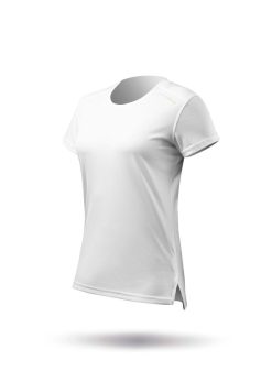 Clearance Zhik Haut A Manches Courtes Uvactive Pour Femme - Blanc