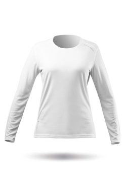 Clearance Zhik Haut A Manches Longues Uvactive Pour Femme - Blanc