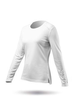 Clearance Zhik Haut A Manches Longues Uvactive Pour Femme - Blanc