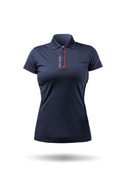 Wholesale Zhik Polo De Sport Uvactive Zip Pour Femme - Bleu Marine