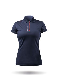 Online Zhik Polo De Sport Uvactive Zip Pour Femme - Bleu Marine