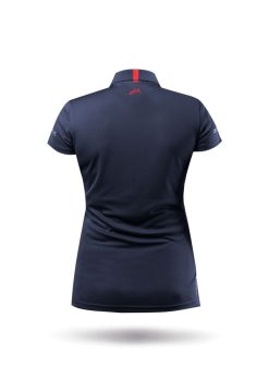 Online Zhik Polo De Sport Uvactive Zip Pour Femme - Bleu Marine