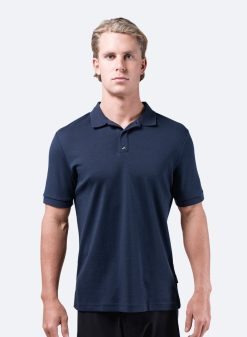 Wholesale Zhik Polo En Coton Pima Pour Homme - Bleu Marine