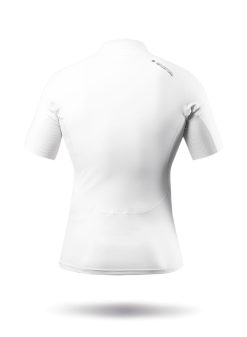 Hot Zhik Haut Blanc A Manches Courtes En Spandex Ecologique Pour Hommes