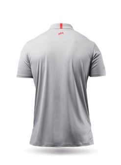 Hot Zhik Polo De Sport Uvactive Zip Pour Hommes - Gris