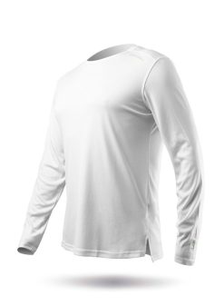 Clearance Zhik Haut A Manches Longues Uvactive Pour Hommes - Blanc