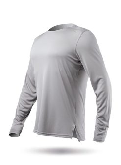 New Zhik Haut A Manches Longues Uvactive Pour Hommes - Gris