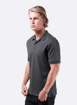 New Zhik Polo En Coton Pima Pour Homme - Charbon